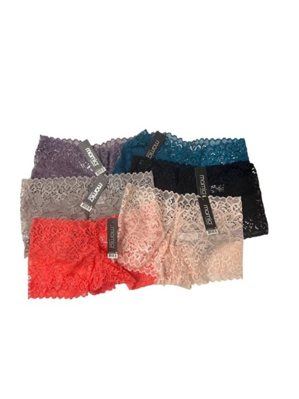 Bundle Of 6 Lace Boy-Short Panties